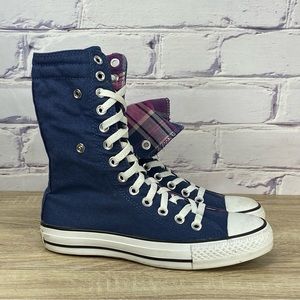 Converse Chuck Taylor All Star X-Hi Plaid Navy High Top Shoes